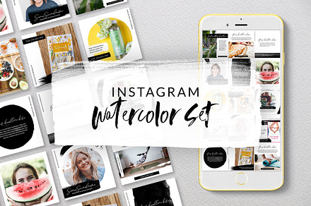 Instagram Watercolor Templates
