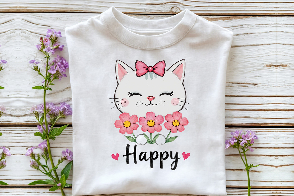 Cat Happy PNG Clipart, an Illustration by DreamCafeArt (Photo 3 of 7)
