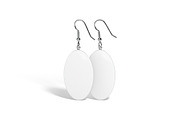 White Oval Earring Jewelry 3D Model, an Object 3D Model by rebrandy (Thumbnail 1 of 9)