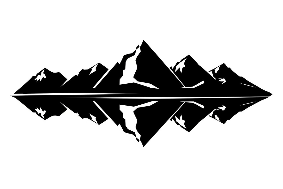 Mountain Reflection SVG Bundle, a Graphic by hafijul (Photo 2 of 10)