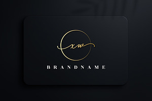 Letter XW Handwritten Signature Logo