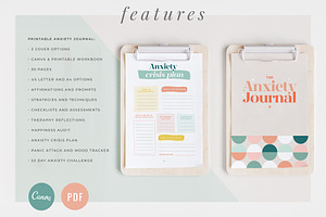 Anxiety Journal Canva & Printable