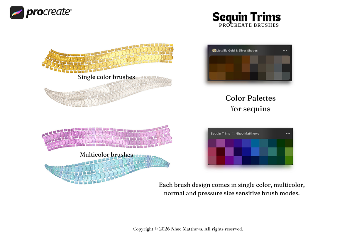 Procreate Sequin Trims Brushes, a Brush Add-On by Fashion Workshop Bkk (Photo 10 of 11)