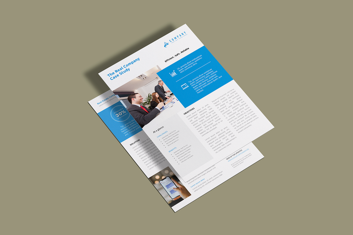 Case Study Template, a Flyer Template by Rongbaaz (Photo 2 of 2)