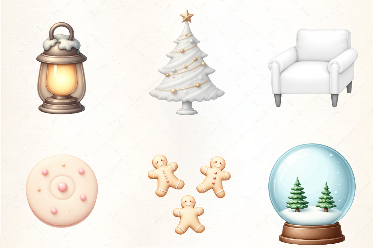 Cozy White Christmas Clipart, an Illustration by CrexoraLab (Photo 3 of 5)