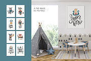 Cute childish vikings clipart set, an Illustration by Lana Sham (Thumbnail 7 of 12)
