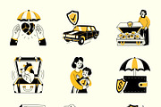 Insurance Drawing Illustration, a Solid Icon by Vectors Market (Thumbnail 9 of 9)