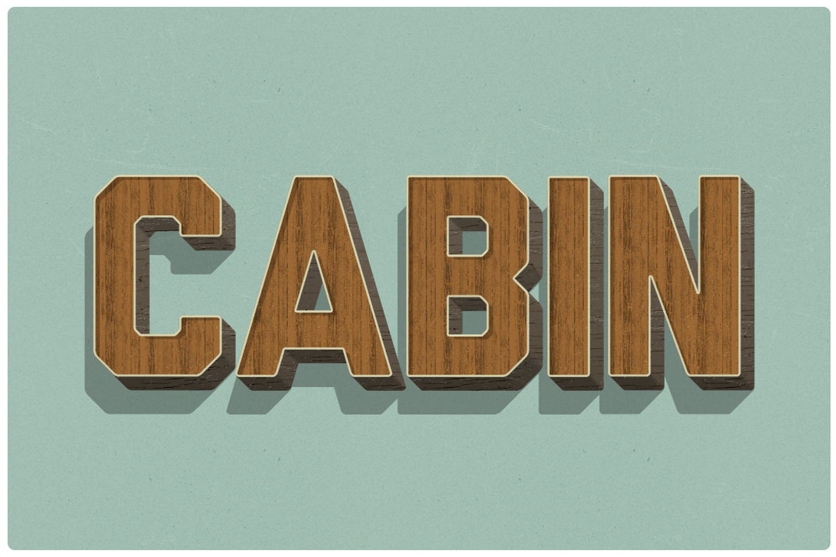 3D Wood Layer Styles for Photoshop, a Layer Style Add-On by Creativenauts (Photo 2 of 5)