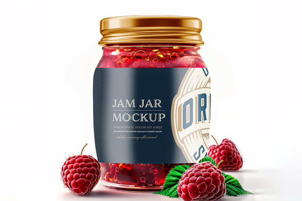 Raspberry Jam, a Product Mockup by OneVectorStock (Photo 1 of 2)