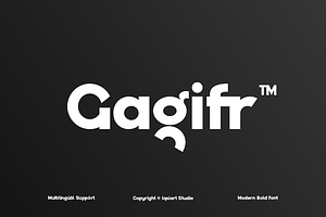 Gagifr - Bold Display Sans Font, a Sans Serif Font by Iqsiart Studio