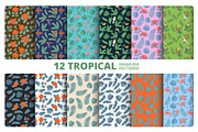 36 Tropical Elements + 12 Patterns, an Object Graphic by monkik (Thumbnail 2 of 11)