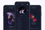 Musicly - Music and Podcast App UI K, an UI Kit Template by Betush (Thumbnail 3 of 6)