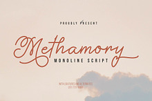 Methamory | Monoline Script Font