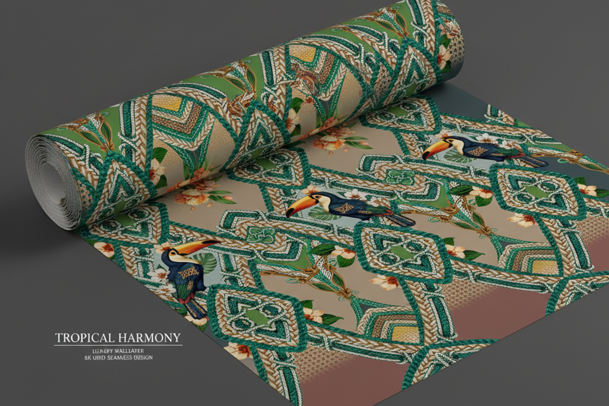 Artisanal Tropical 2026 Fabric, a Wallpaper Graphic by Luiz da Rolt Grathwohl (Photo 5 of 16)