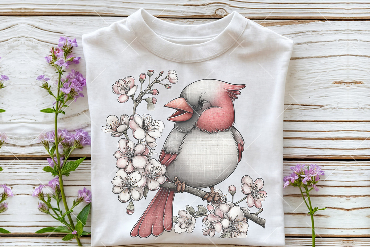 Whimsical Spring Bird Clipart, an Illustration by OK Design (Photo 5 of 6)