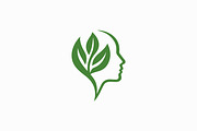 Green Health Mind & Brain Care Logo, a Branding & Logo Template by Signatoro (Thumbnail 1 of 3)