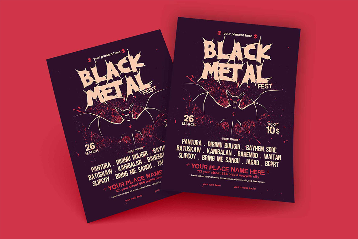 Black Metal Fest Flyer, a Flyer Template by megarez (Photo 1 of 3)
