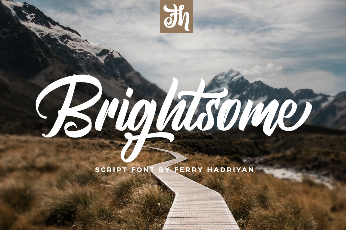 Brightsome - Script Font, a Script Font by FHFont (Photo 1 of 10)