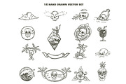Skull & Sunshine Vector Set, an Illustration by lups design (Thumbnail 2 of 4)
