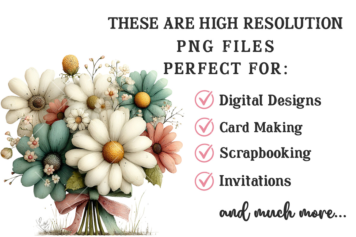 Spring Daisy Flower Clipart, an Illustration by OK Design (Photo 4 of 6)