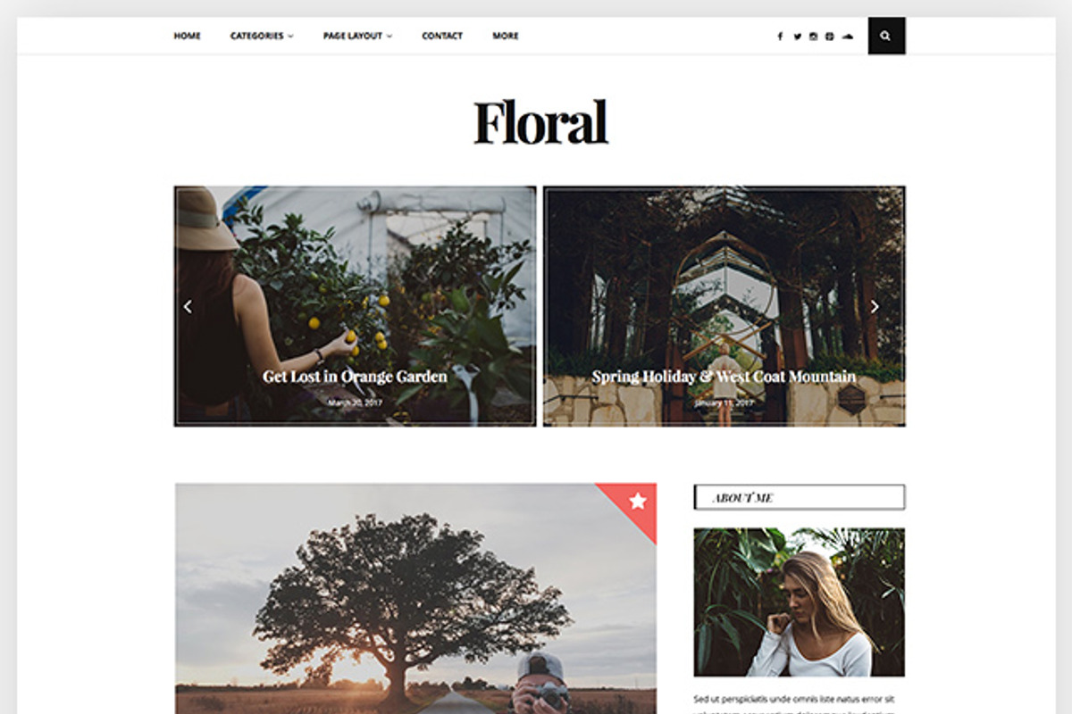 Floral - Personal WP Blog Theme, a WordPress Template by GretaThemes (Photo 2 of 7)
