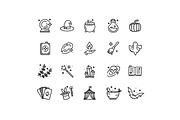 Magic Witch Halloween Signs Icons, an Outline Icon by Vector and Templates (Thumbnail 2 of 2)