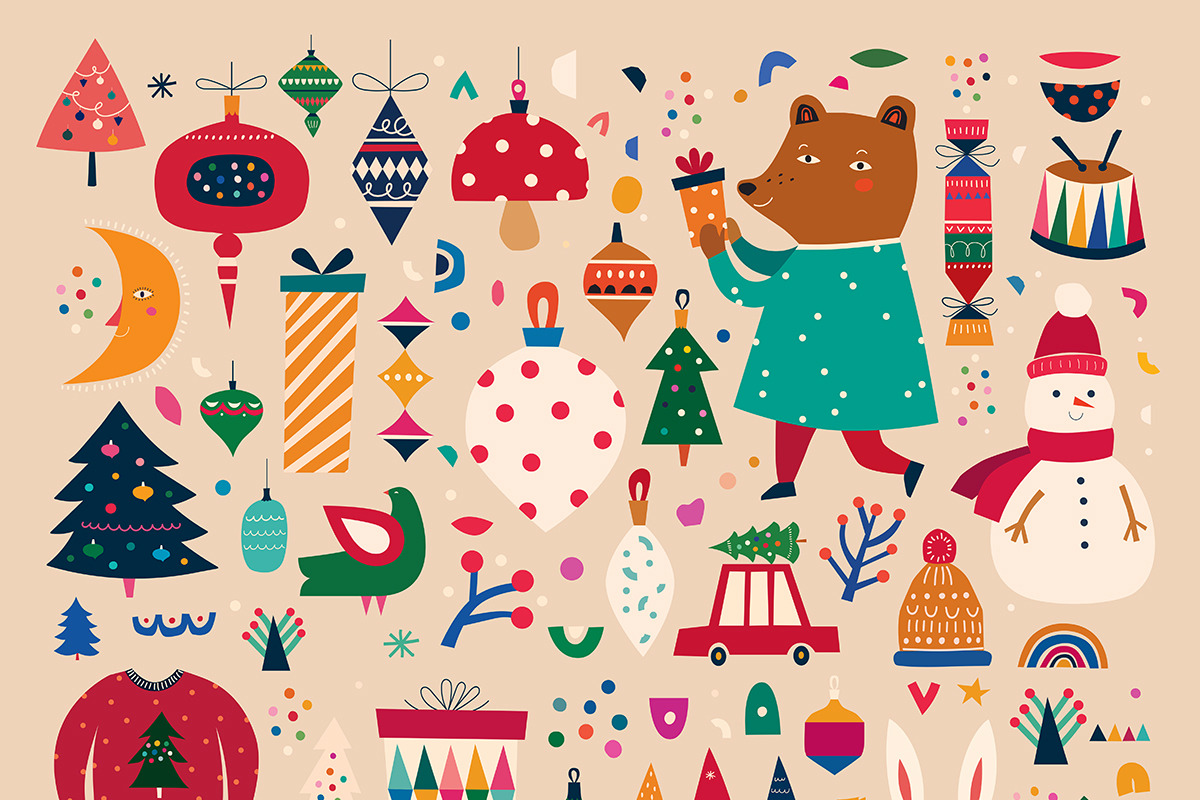 Funny CHRISTMAS collection, an Animal Illustration by MoleskoStudio (Photo 6 of 10)