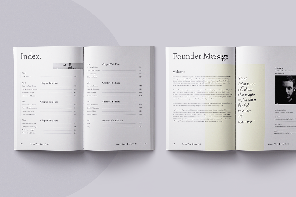 Book Title Layout Design Template, a Brochure Template by ArtisticLand (Photo 4 of 17)