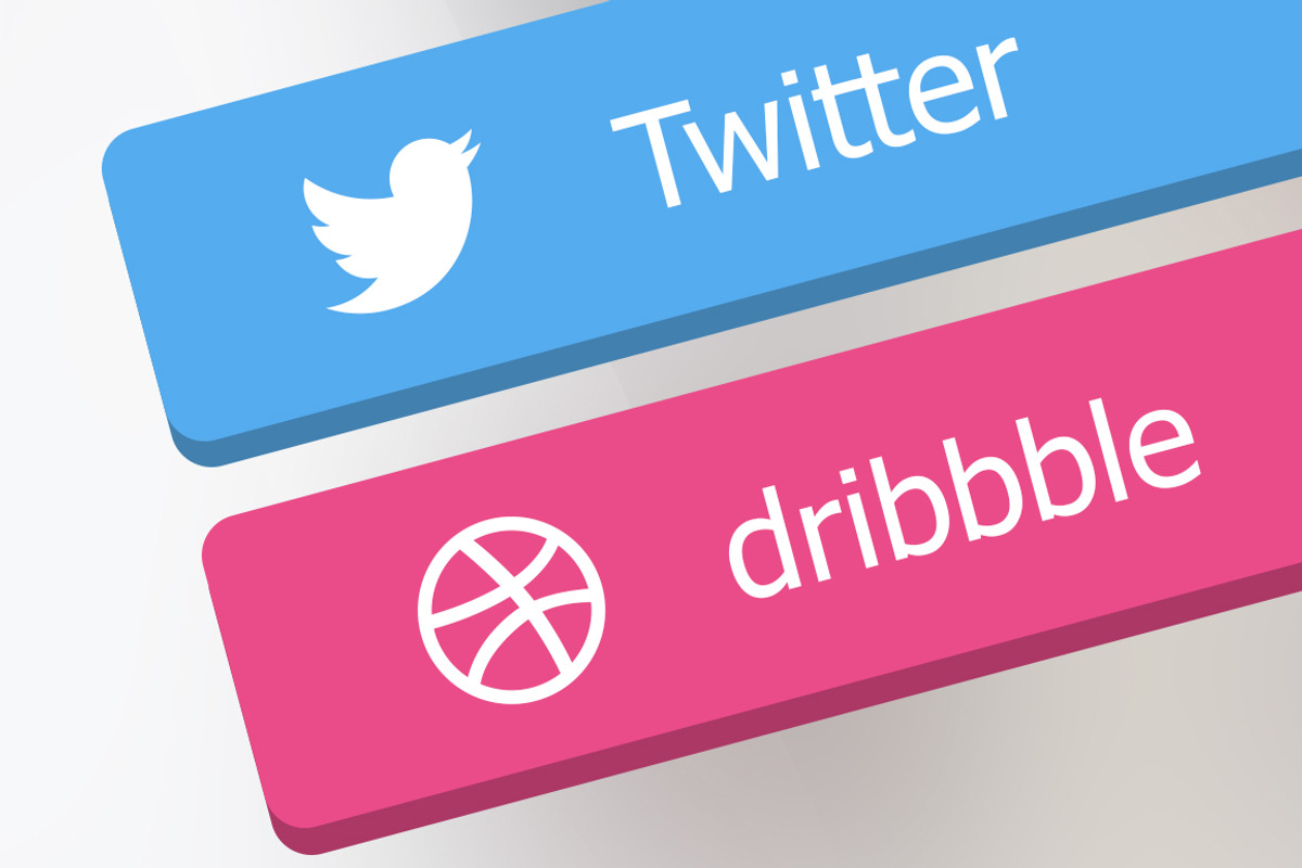 Flat Social Buttons, a Graphic by UI Designs (Photo 2 of 2)