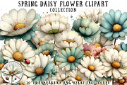 Spring Daisy Flower Clipart, an Illustration by OK Design (Thumbnail 1 of 6)