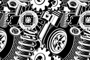 Automotive Parts Pattern Set, a Pattern Graphic by sivVector (Thumbnail 4 of 4)