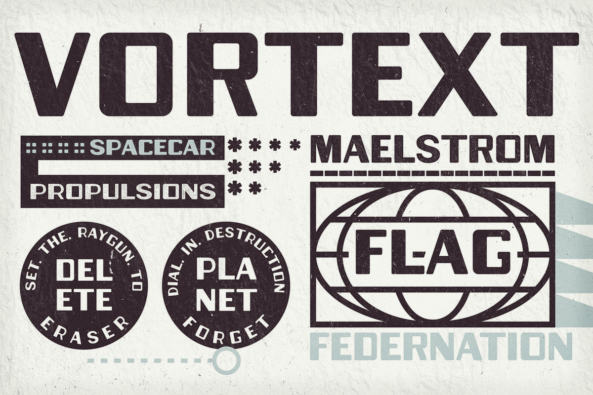 Arizonic | Vintage Futuristic Type, a Sans Serif Font by Artifact Bazaar (Photo 3 of 9)