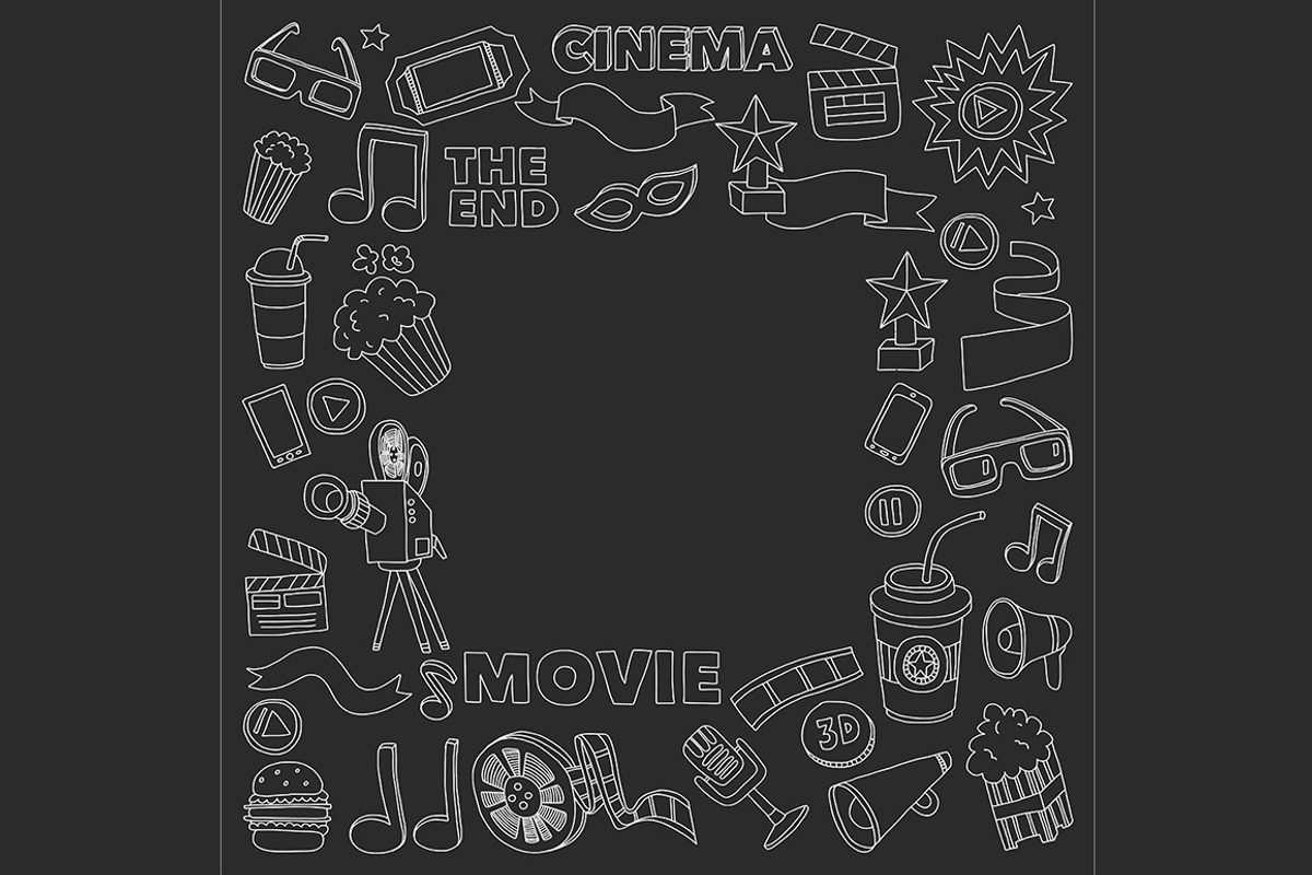 It's movie time! Linear vector set, a Texture Illustration by Art Loft (Photo 15 of 16)