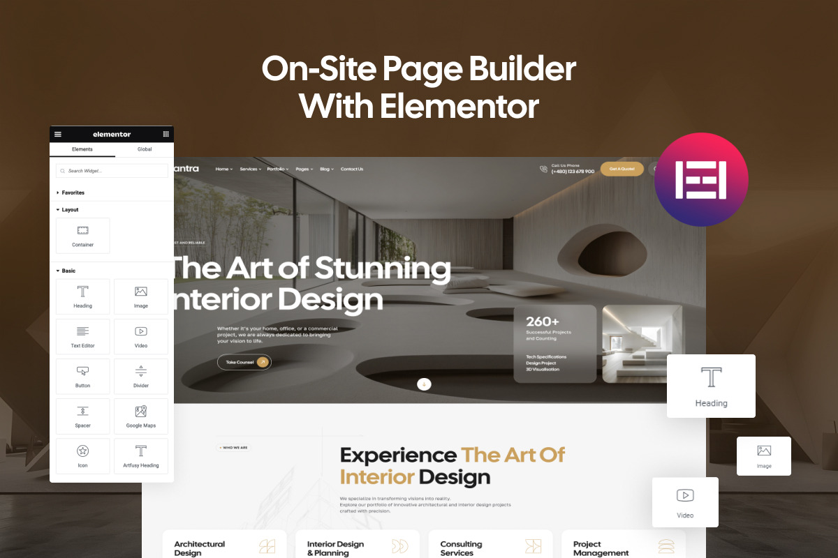 Antra - Architecture Interior Design, a WordPress Template by Opal Wordpress Theme (Photo 3 of 9)