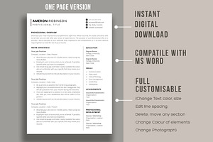 Simple Resume Template CV Template