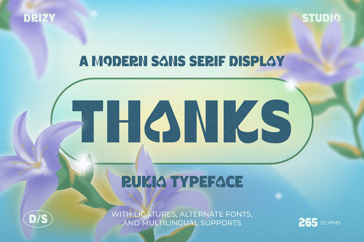 Rukia - Modern Sans Serif Font, a Sans Serif Font by Drizy (Photo 10 of 10)