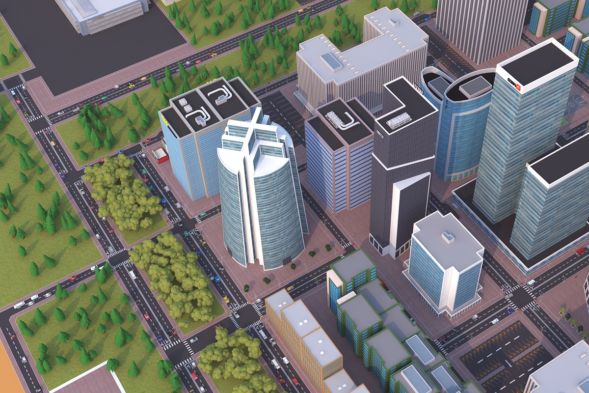 Metropolis City low poly Scene, an Architecture 3D Model by NOMODOL (Photo 28 of 39)