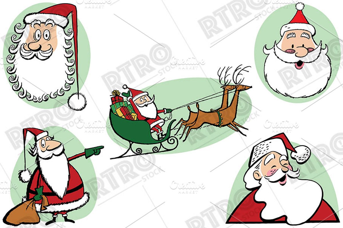 RTRO Santa Claus 3, an Illustration by RTRO Stock (Photo 2 of 5)