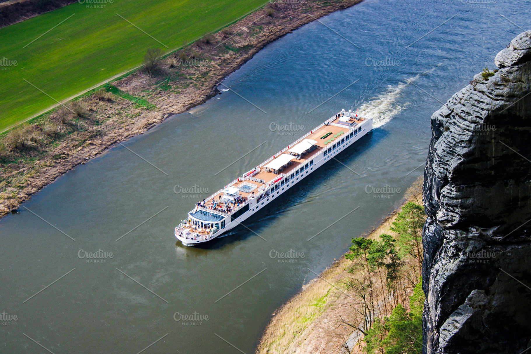 Boat at Bastei, a Nature Photo by jakub_kopecky