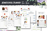 Homeschool Planner for Kids, a Stationery Template by design_hut (Thumbnail 1 of 3)