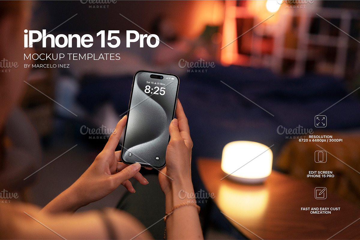 iPhone 15 Pro in Hand Mockup, an iPhone Mockup by Marcelo Inez