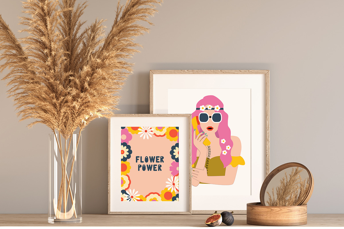 Retro groovy posters - wall art, an Illustration by Sofico (Photo 3 of 13)
