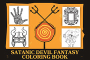 Scary Devil Fantasy Coloring Pages, a Templates & Theme by Premium Digital Templates (Thumbnail 3 of 3)