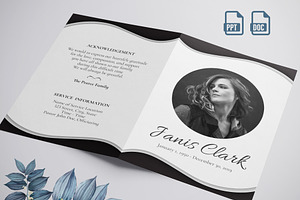funeral program printing template