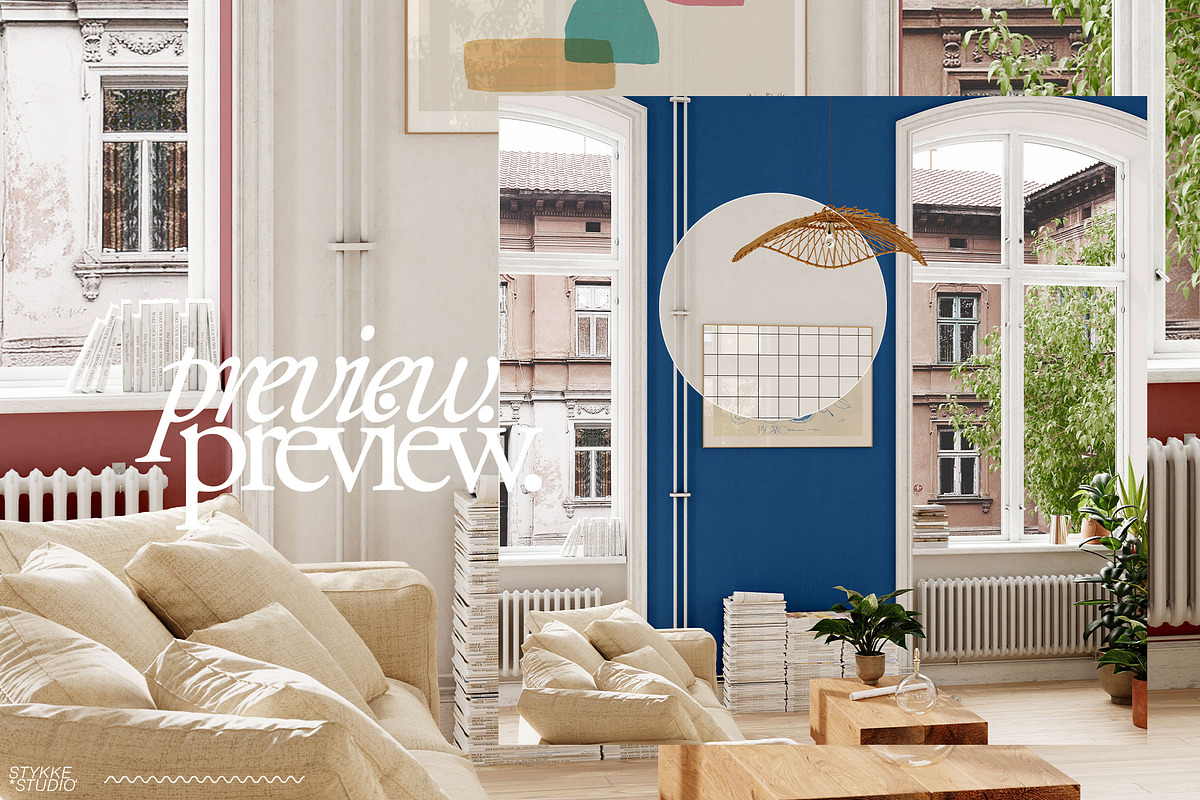 LENIS ROOM Natural Frame Mockup Set, a Household Mockup by Stykke Studio (Photo 36 of 58)