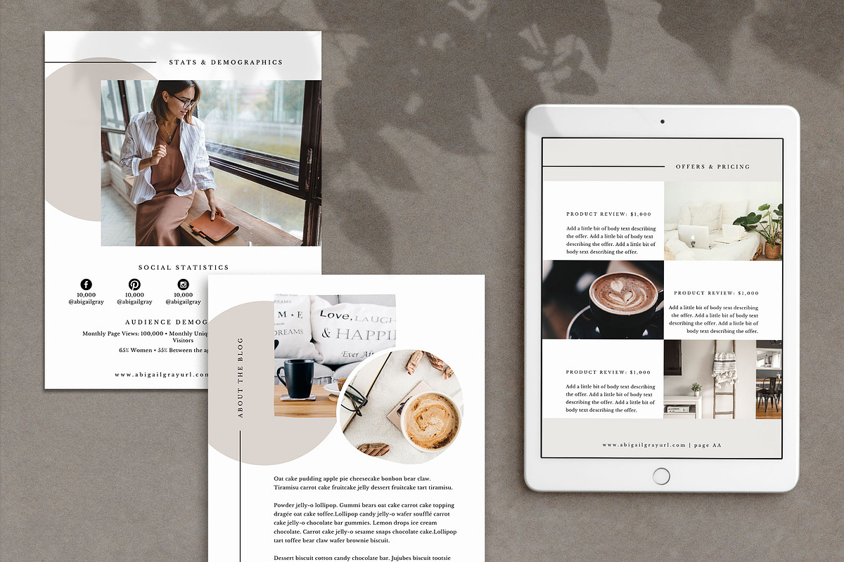 Media Kit Canva Template | Abigail, a Brochure Template by Studio Sugoi (Photo 4 of 6)