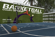 Basketball Court, an Advertising Mockup by Unerispace (Thumbnail 2 of 5)