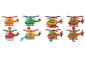 Helicopters in action performing, a Transportation Illustration by ZinetroN