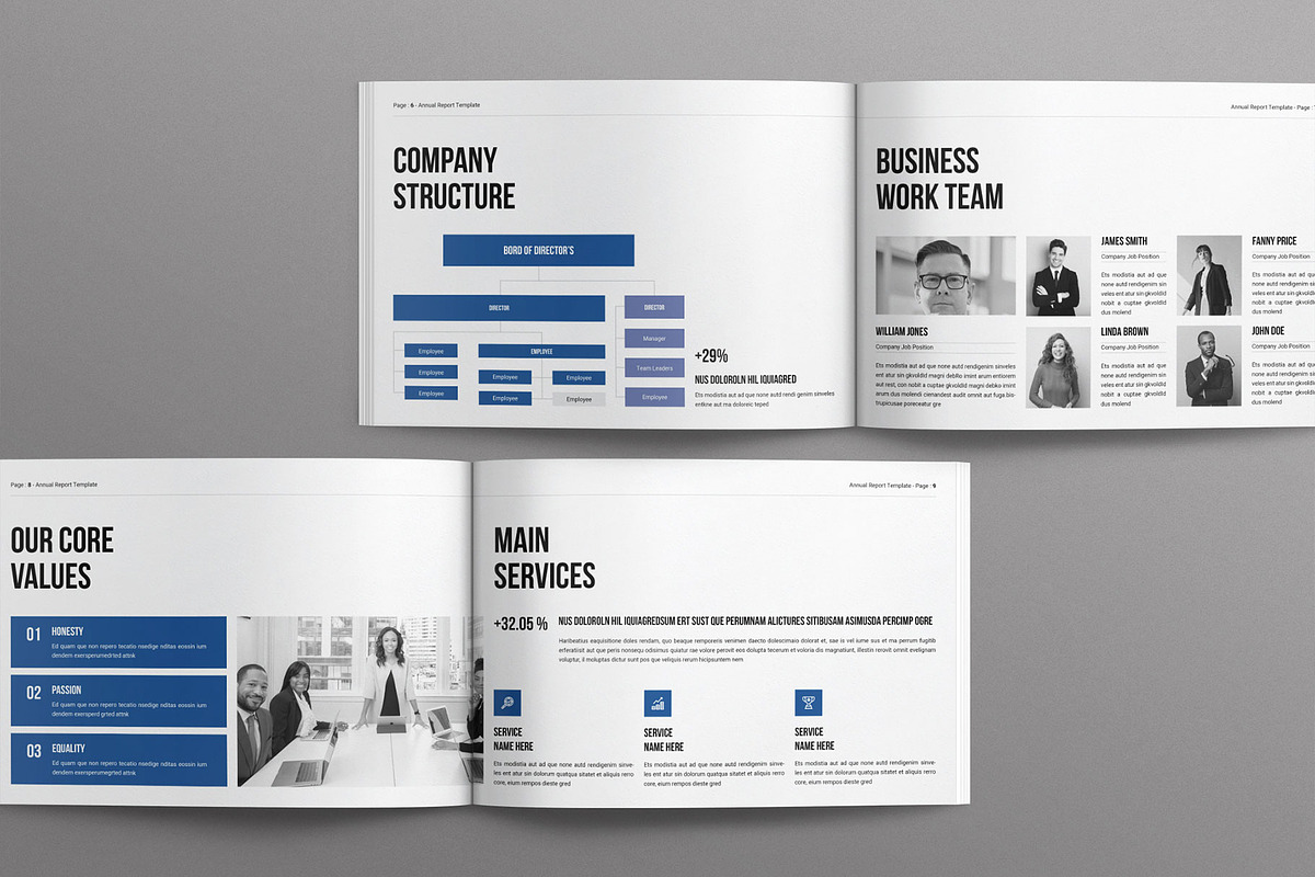 Annual Report Template Landscape, a Brochure Template by Work-Envance (Photo 4 of 8)