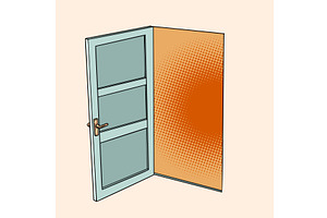 Open door. New opportunities for, an Object Illustration by rogistok